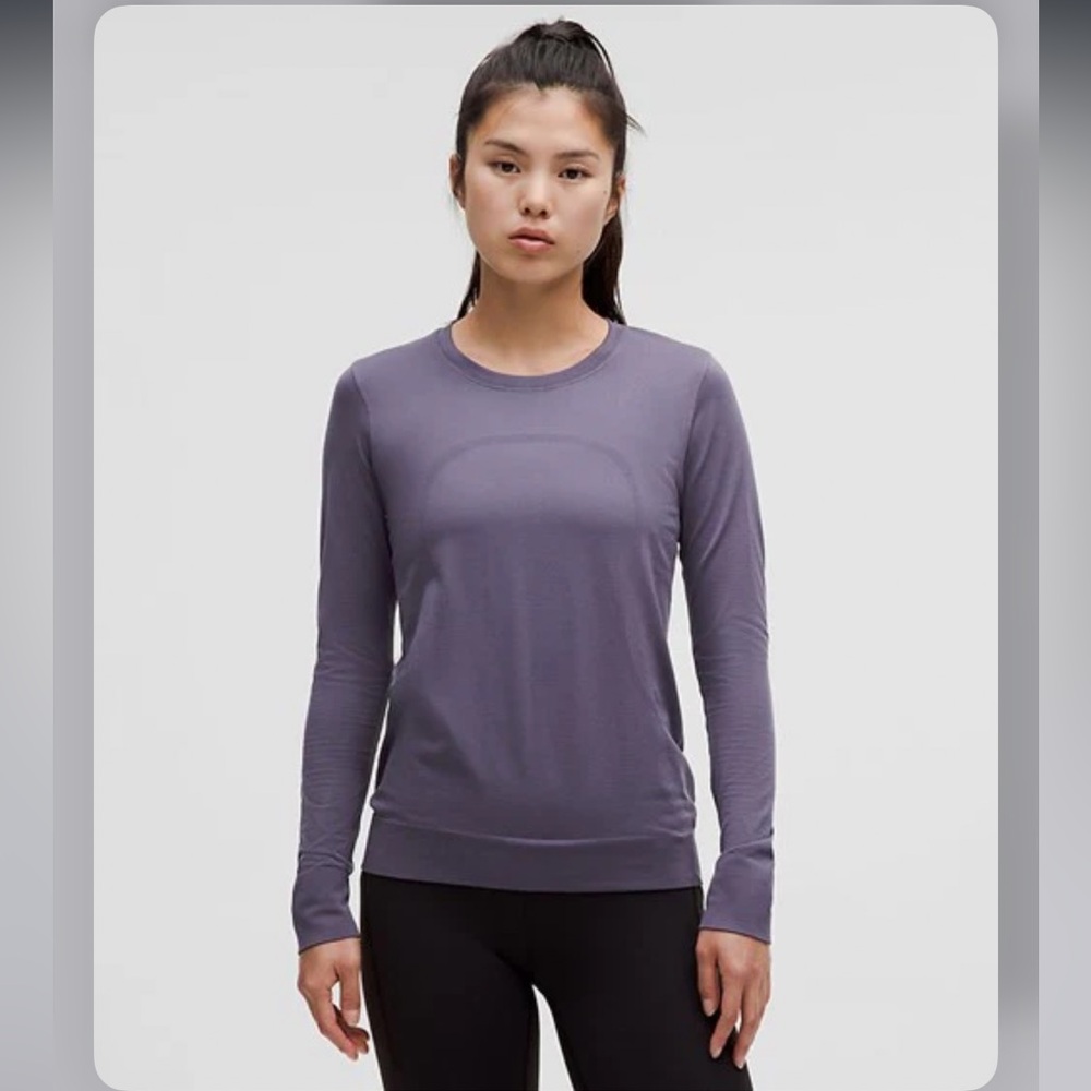 NWT lululemon Swiftly Relaxed Long Sleeve, Nightfall, Size 8